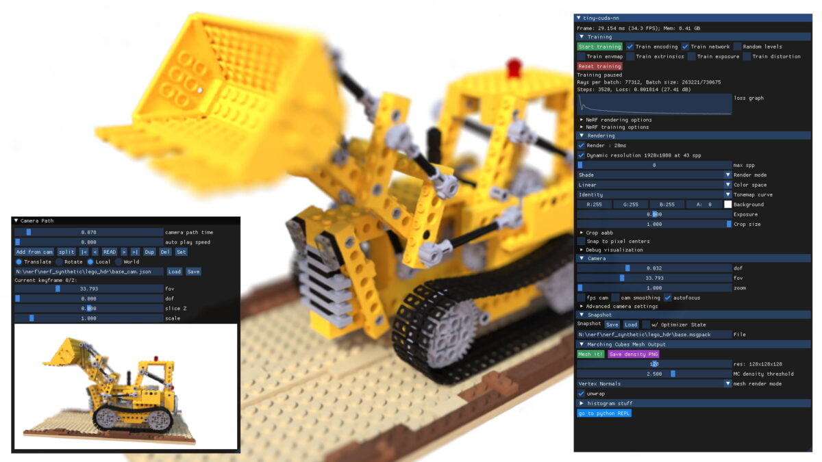 Lego forklift truck on a computer screen