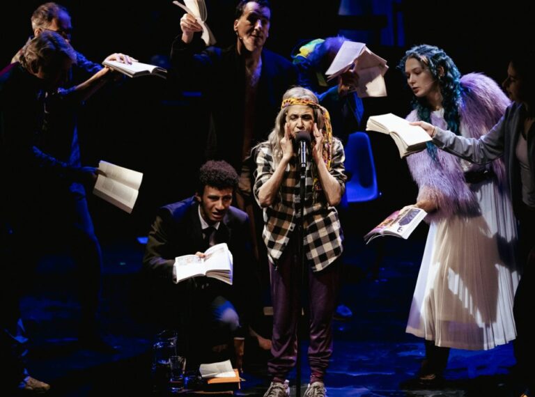 Drive Your Plow Production. All the cast on stage