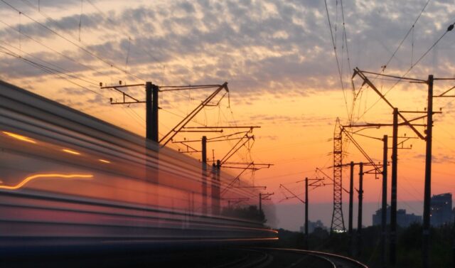 Abstract image of a railway