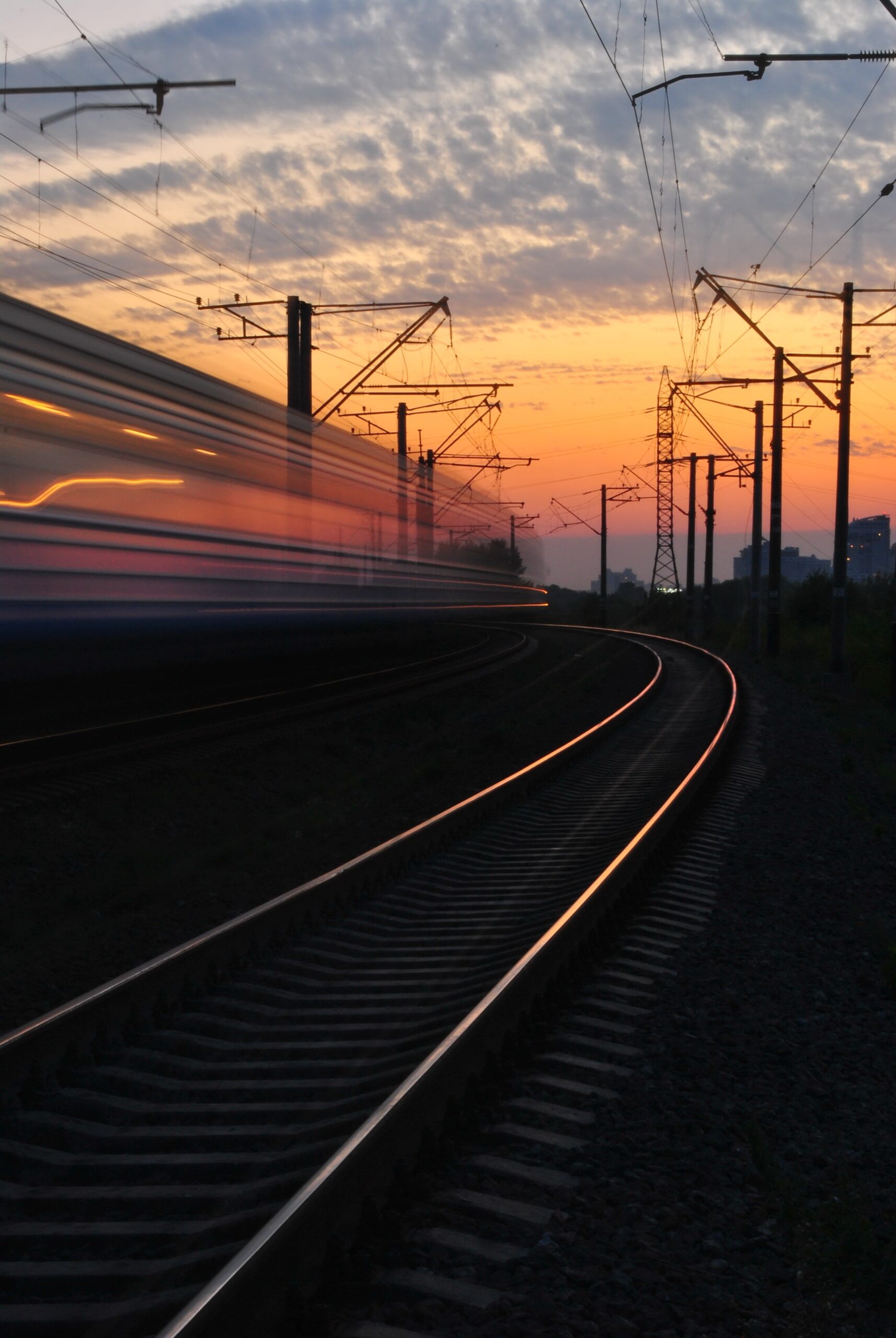 Abstract image of a railway