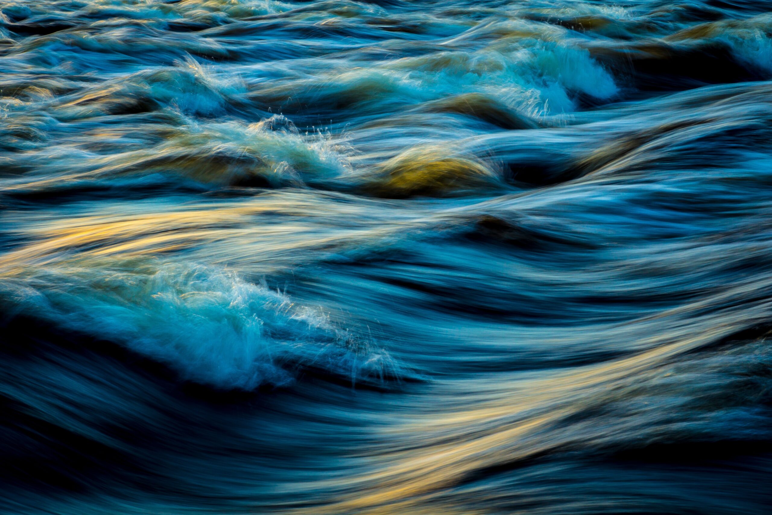 Abstract of rushing water