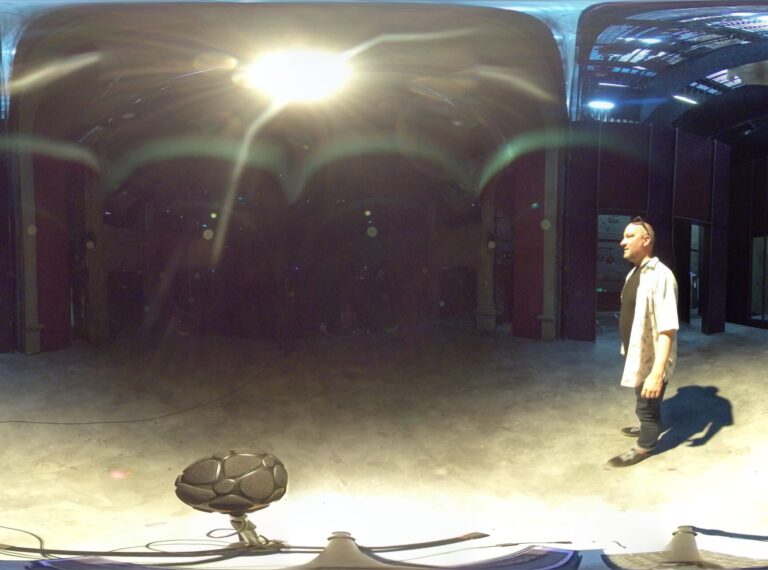 Tim Powell and Giles Chiplin on BOV stage shot with Insta360 Pro 2 camera
