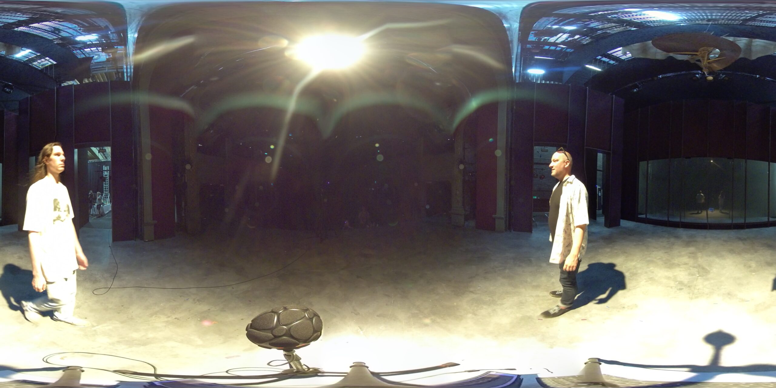 Tim Powell and Giles Chiplin on BOV stage shot with Insta360 Pro 2 camera