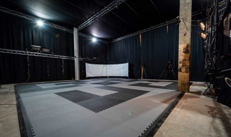An image of CAMERA's virtual production stage.